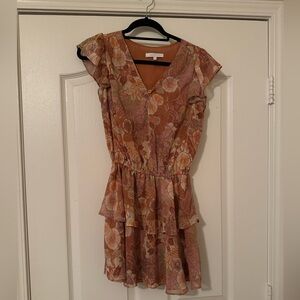 Olivacious Orange Floral dress